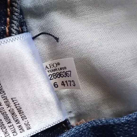 American Eagle Outfitters AEO Shortalls Blue Denim Handkerchief Pockets - Picture 10 of 10